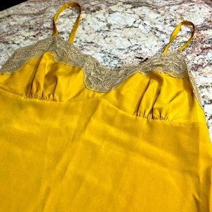 Cami/ Spring/Summer silky mustard color top